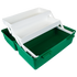 AEROCASE Green Plastic Tacklebox with 2 Trays 20 x 40 x 23cm
