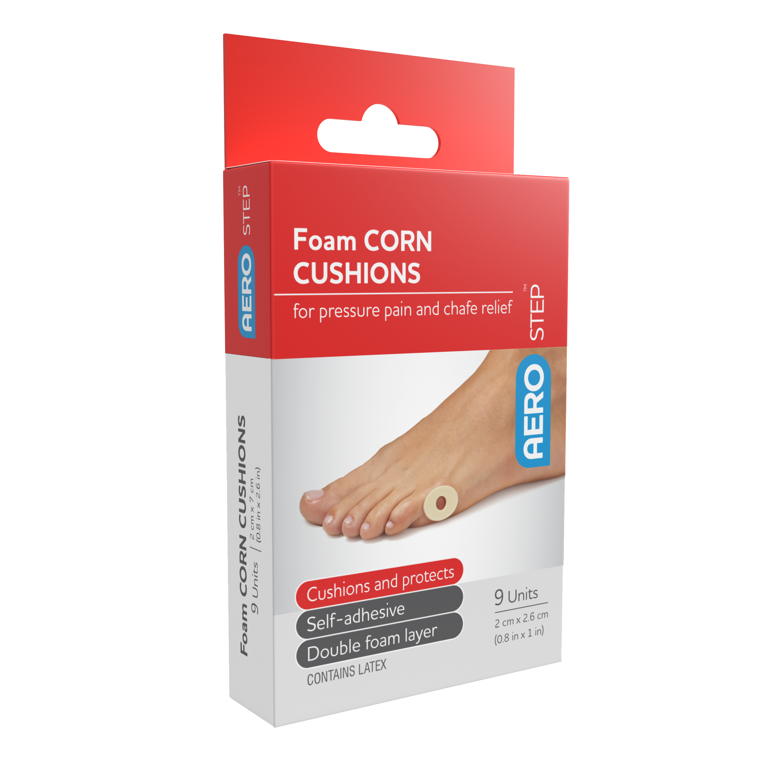 AEROSTEP™ Foam Corn Cushions 20 x 26mm Box/9