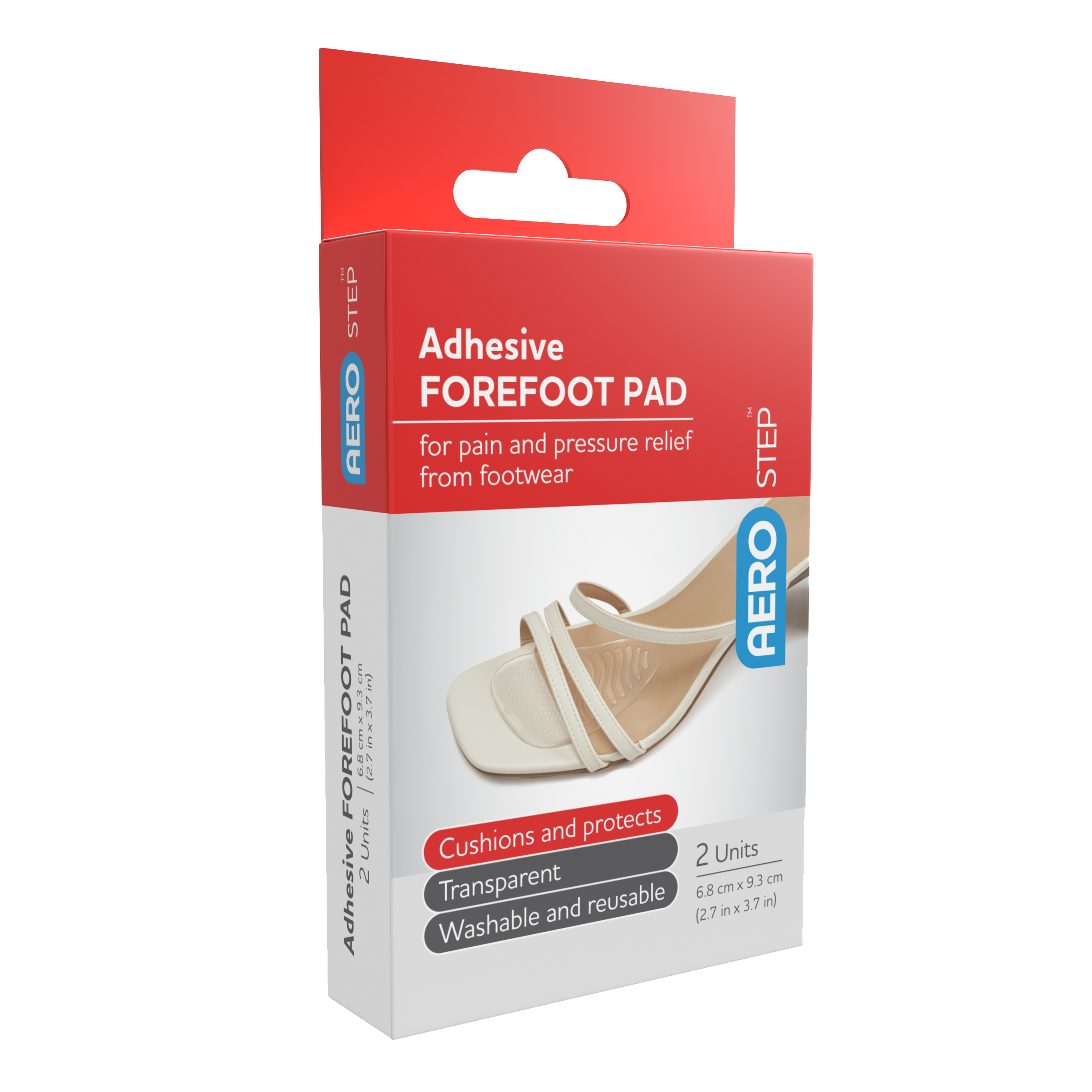 AEROSTEP™ Adhesive Forefoot Pad 68 x 93mm box/2 Box/2