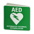 CARDIACT Poly AED Angle Bracket Sign 22.5 x 22.5cm