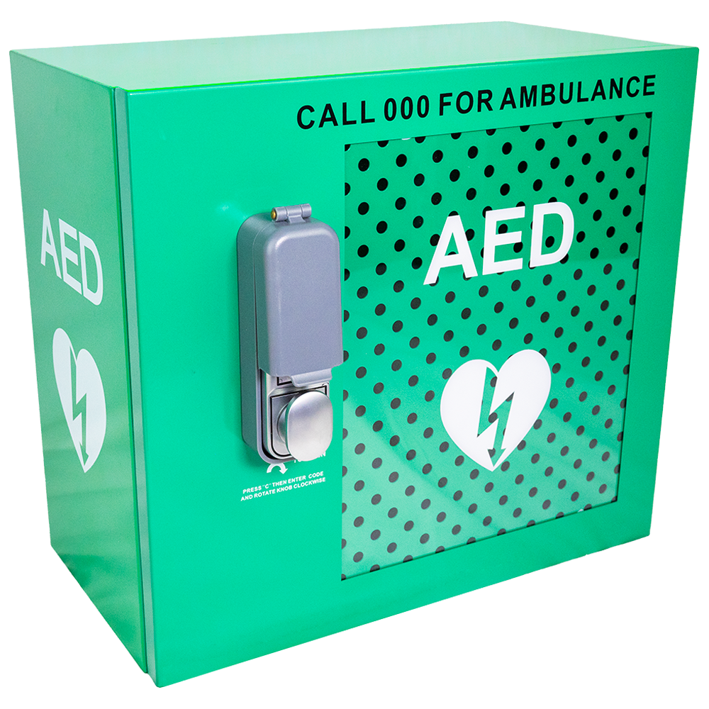 CARDIACT Alarmed Outdoor AED Cabinet with Lock 38 x 42 x 22cm