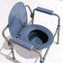 Commode grey with hinged lid