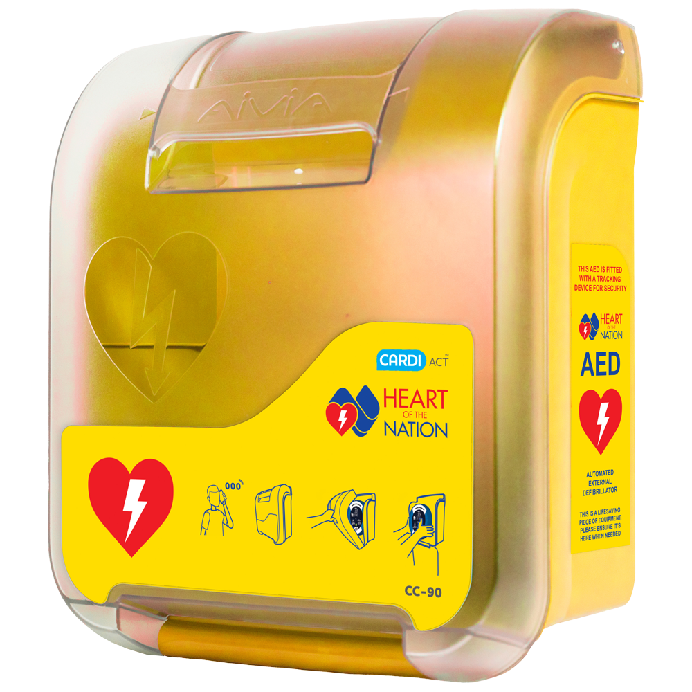 HOTN CARDIACT Alarmed AED Cabinet (Yellow)