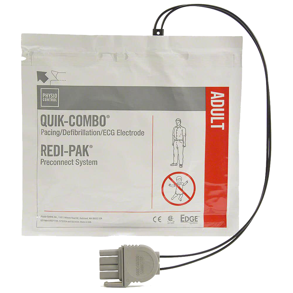LIFEPAK Quik-Combo Redi-Pak Electrodes - Adult (for LP1000, LP12, LP15 & LP20E) 11996-000017