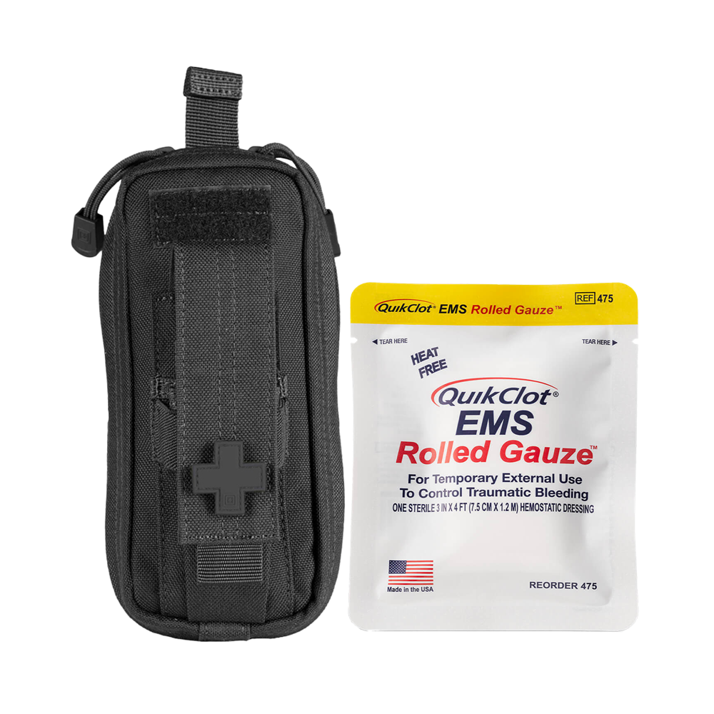 RAPIDSTOP Small Bleed Control with QUIKCLOT EMS Roll- Tactical 13 x 18 x 8cm