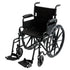 Orthonica New Steel Wheelchair In Black Foldable Lightweight Disability Aid Portable Heavy-duty 24-inch Adjustable Footrest Steel Frame