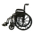 Orthonica New Steel Wheelchair In Black Foldable Lightweight Disability Aid Portable Heavy-duty 24-inch Adjustable Footrest Steel Frame