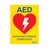 CARDIACT Yellow Poly AED Sign 22.5 x 30cm
