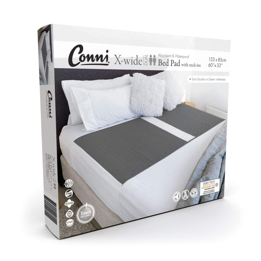Conni Bed Pad X-Wide DUAL (Charcoal)