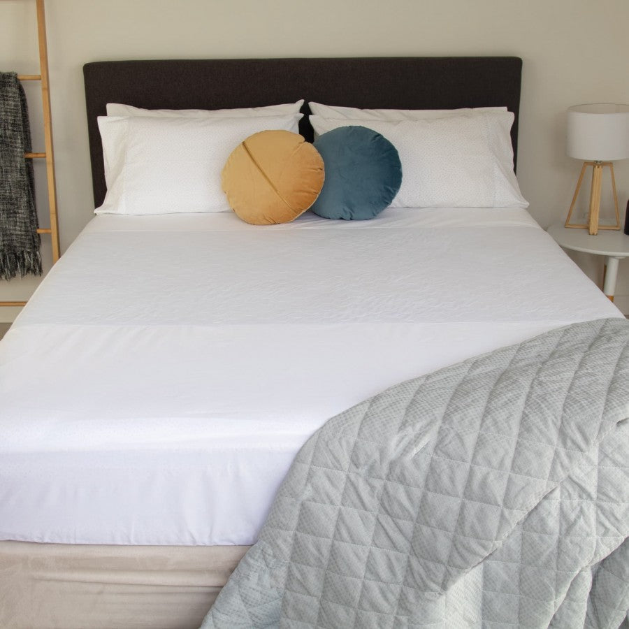 Conni Fitted Bed Pad Sheet - Queen - Charcoal