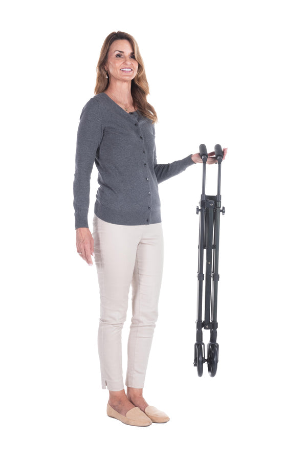 Stander Wonder Walker Plus (EZ Fold-N-Go Walker) - Black Walnut