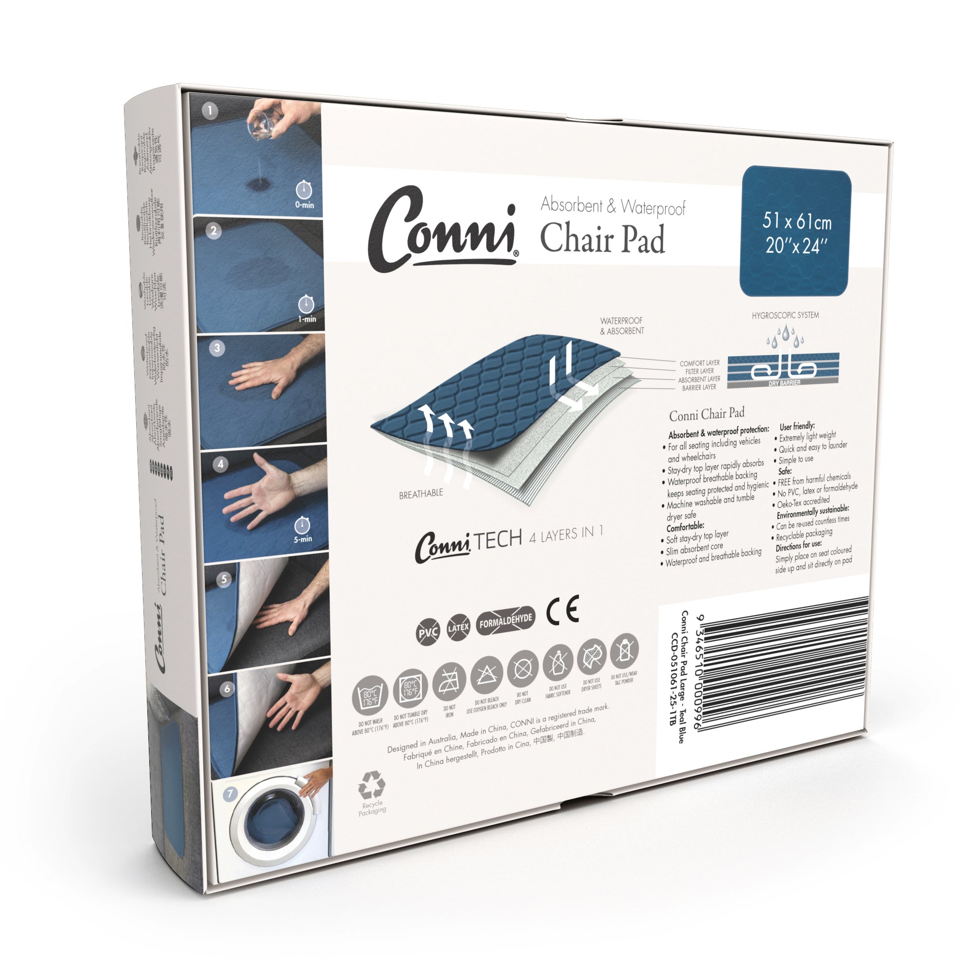 Conni Chair Pad Large (Charcoal)