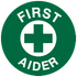 First Aider Sticker 5 x 5cm Sheet/5