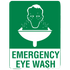 Small Metal Emergency Eyewash Sign 30 x 22.5cm
