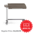Litavo Overbed Table, Two Piece Top Dark woodgrain - Left Side Version