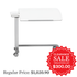 Litavo Overbed Table, Two Piece top White