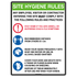 Poly Site Hygiene Rules Sign 30 x 22.5cm