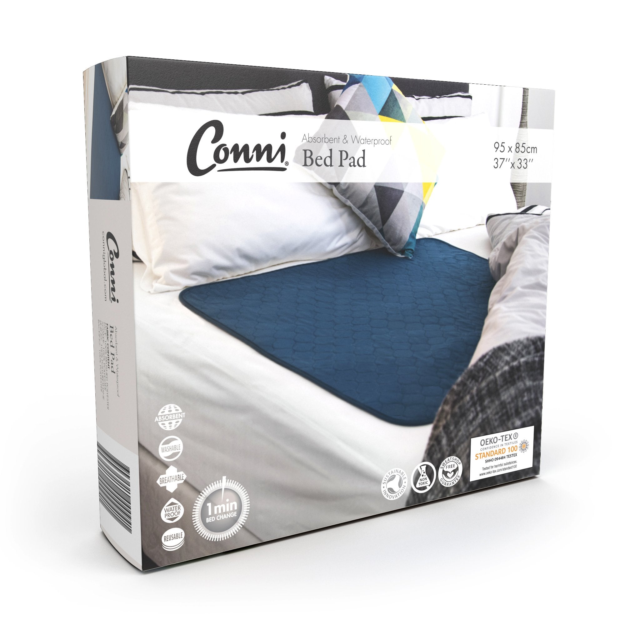 Conni Bed Pad (Teal) 85x95cm