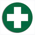 First Aid Cross Sticker 5 x 5cm Sheet/5