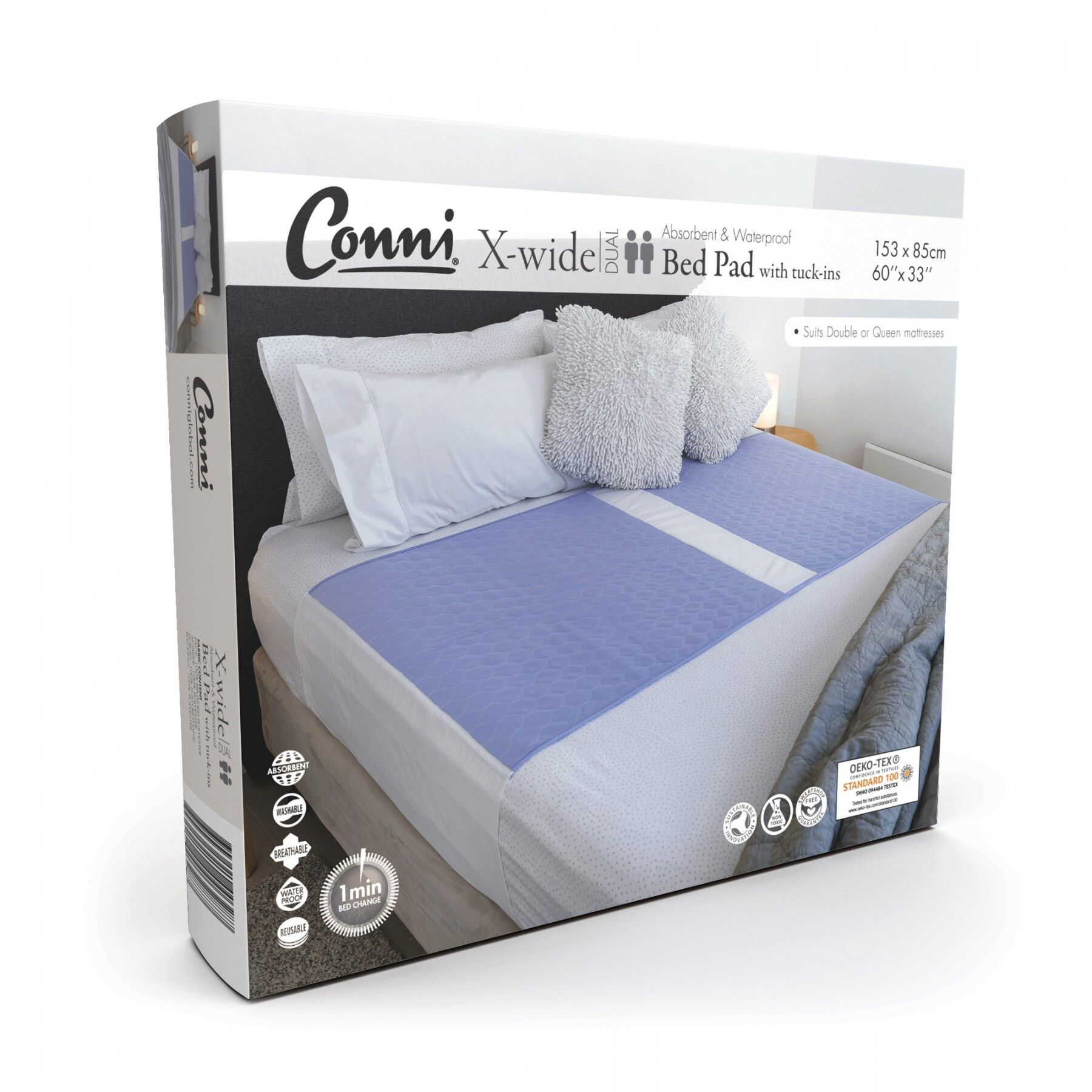 Conni Bed Pad X-Wide DUAL (Mauve)