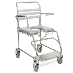 Juvo Mobile Shower Commode, Sliding Footplate - 460mm Width