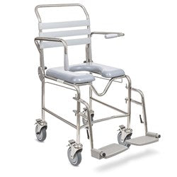 Juvo Mobile Shower Commode, Swingaway Legrests - 460mm Width