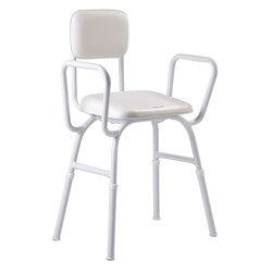Shower Stool - Padded with Backrest