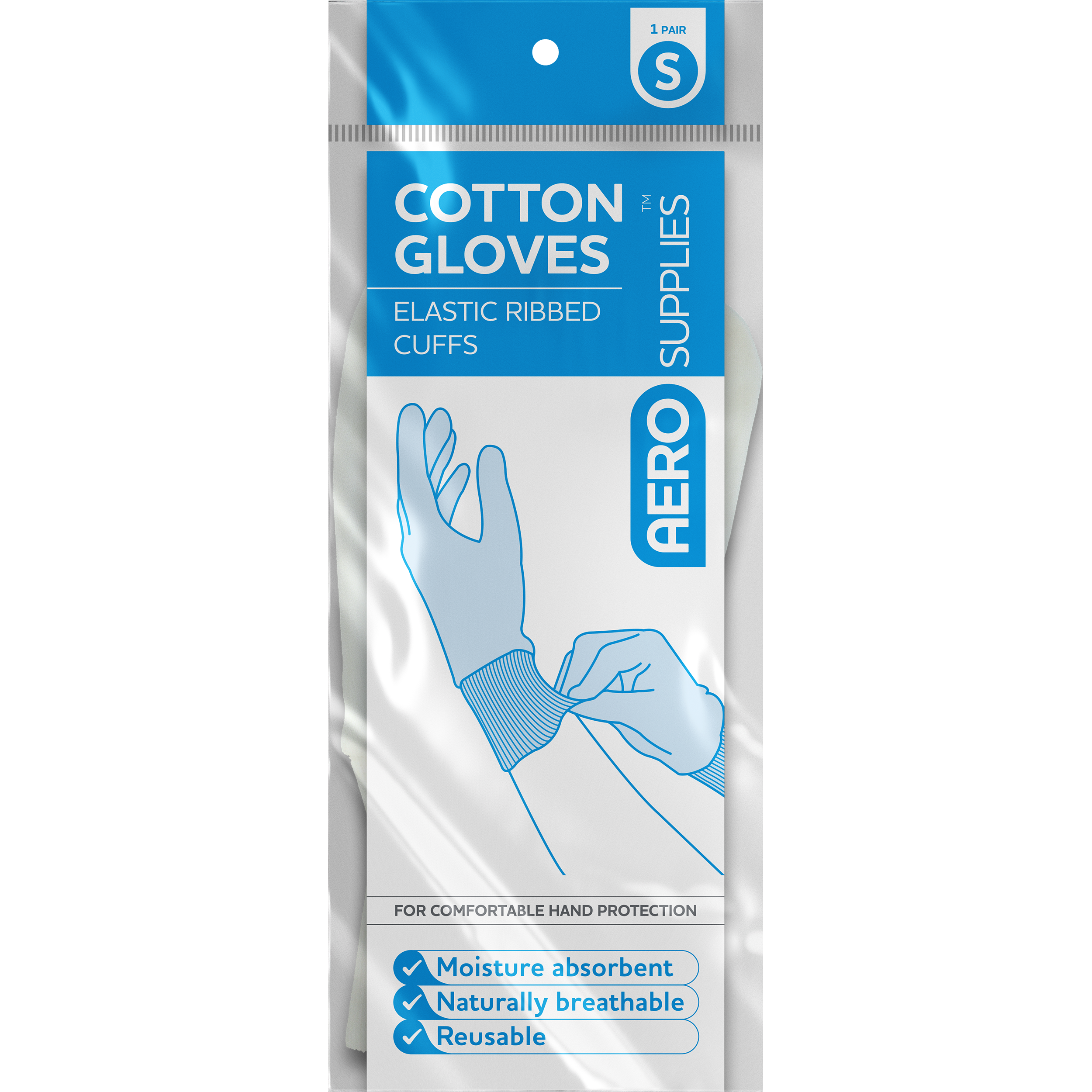 AeroSupplies Small Cotton Gloves Pair