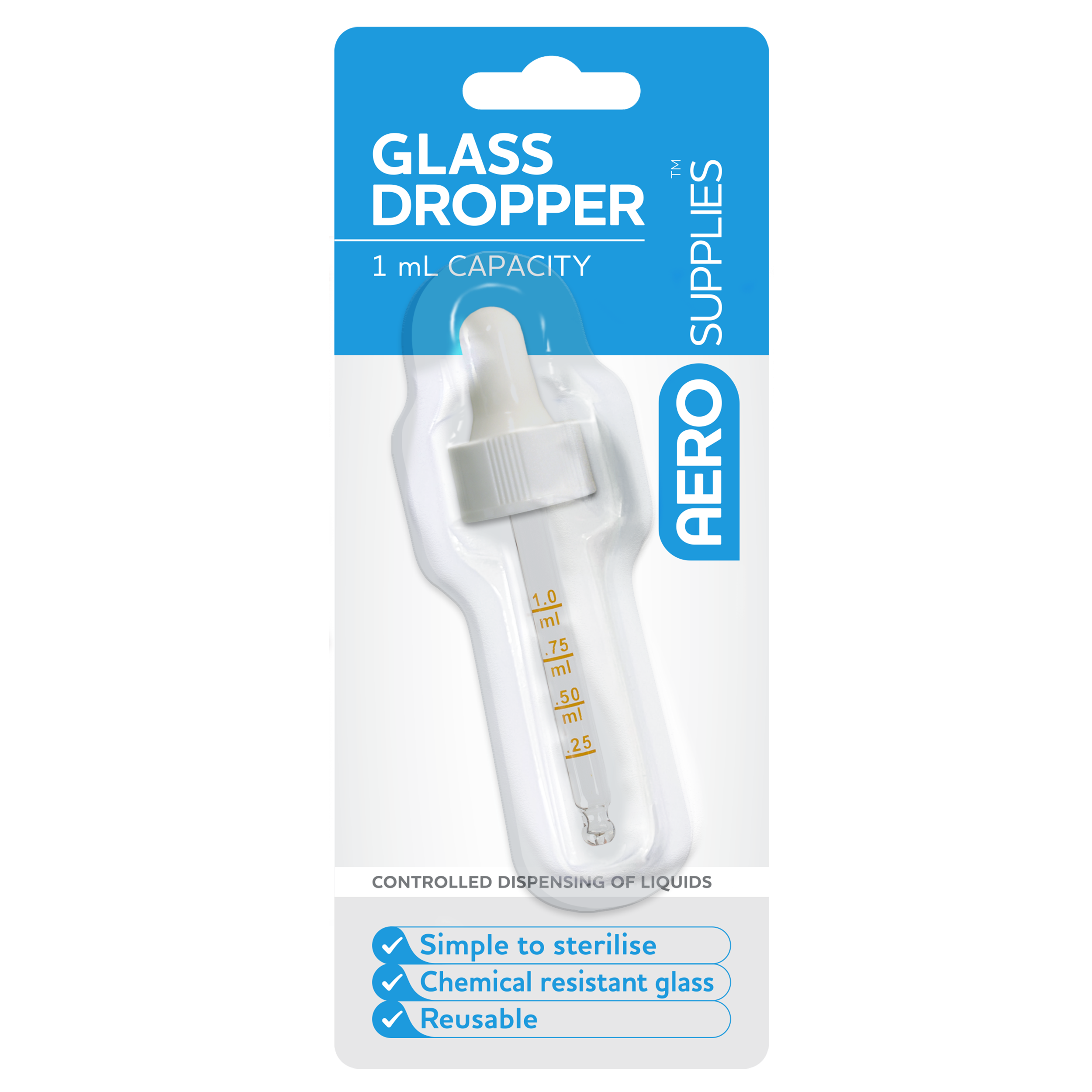 AeroSupplies Glass Dropper