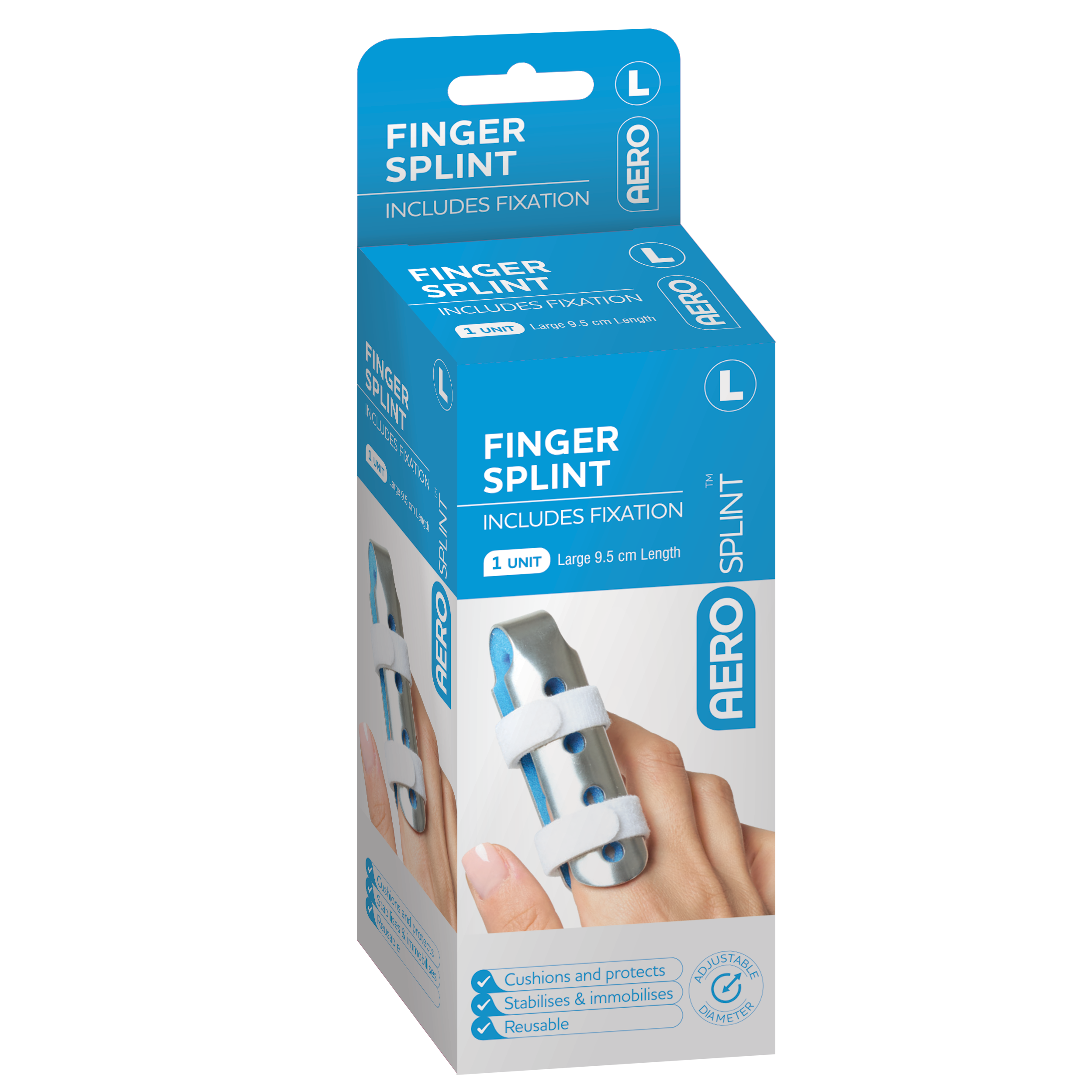 AEROSPLINT Finger Splint (Large) 9.5 x 3.5 x 3.5cm