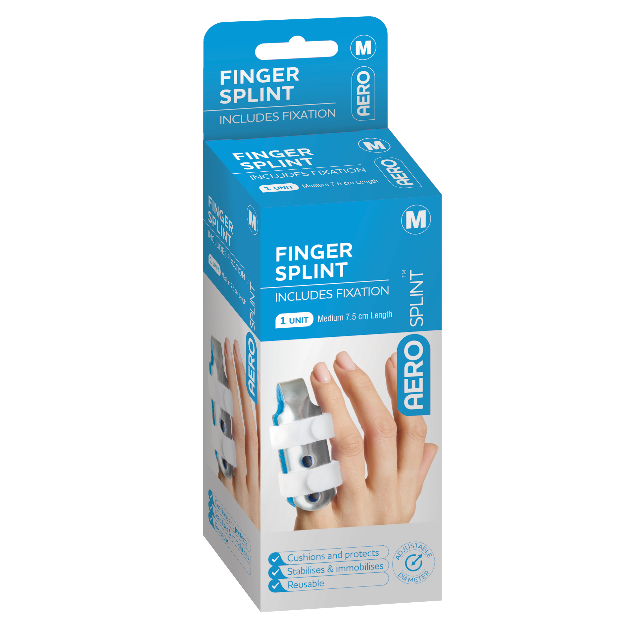 AEROSPLINT Finger Splint (Medium) 7.5 x 3.5 x 3.5cm