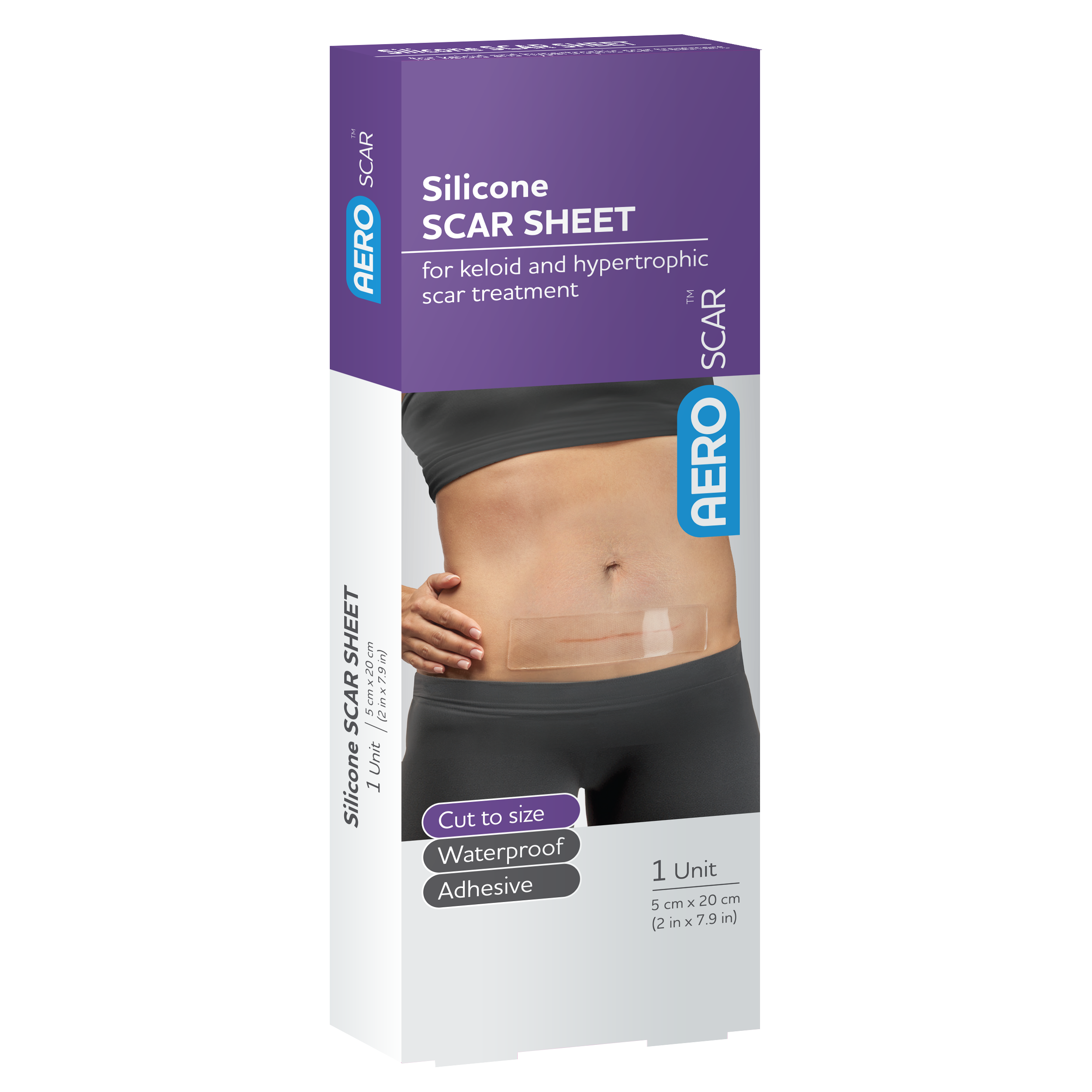 AeroScar Silicone Scar Sheet 5 cm x 20 cm Box/1