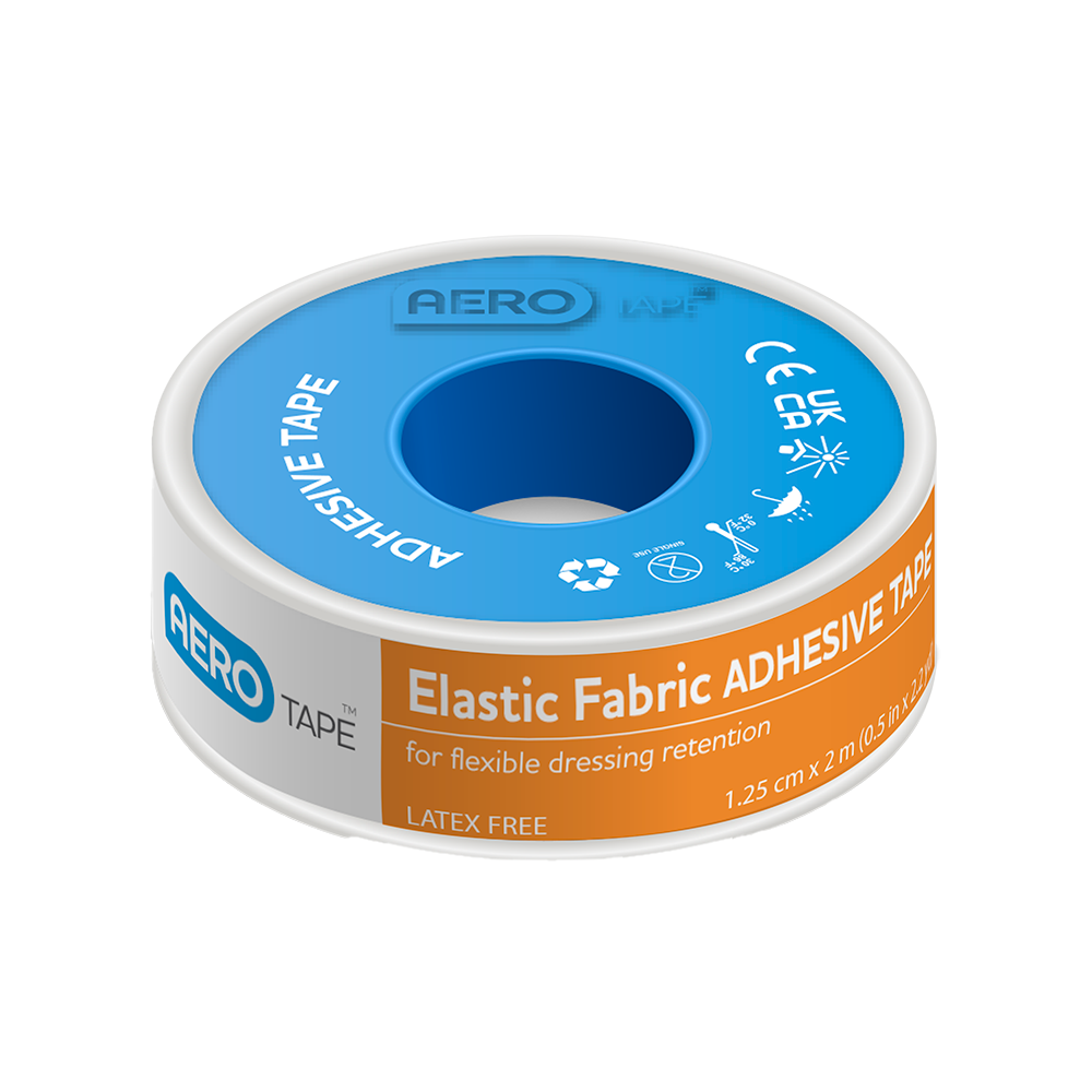 AEROTAPE Elastic Fabric Adhesive Tape 1.25cm x 2M
