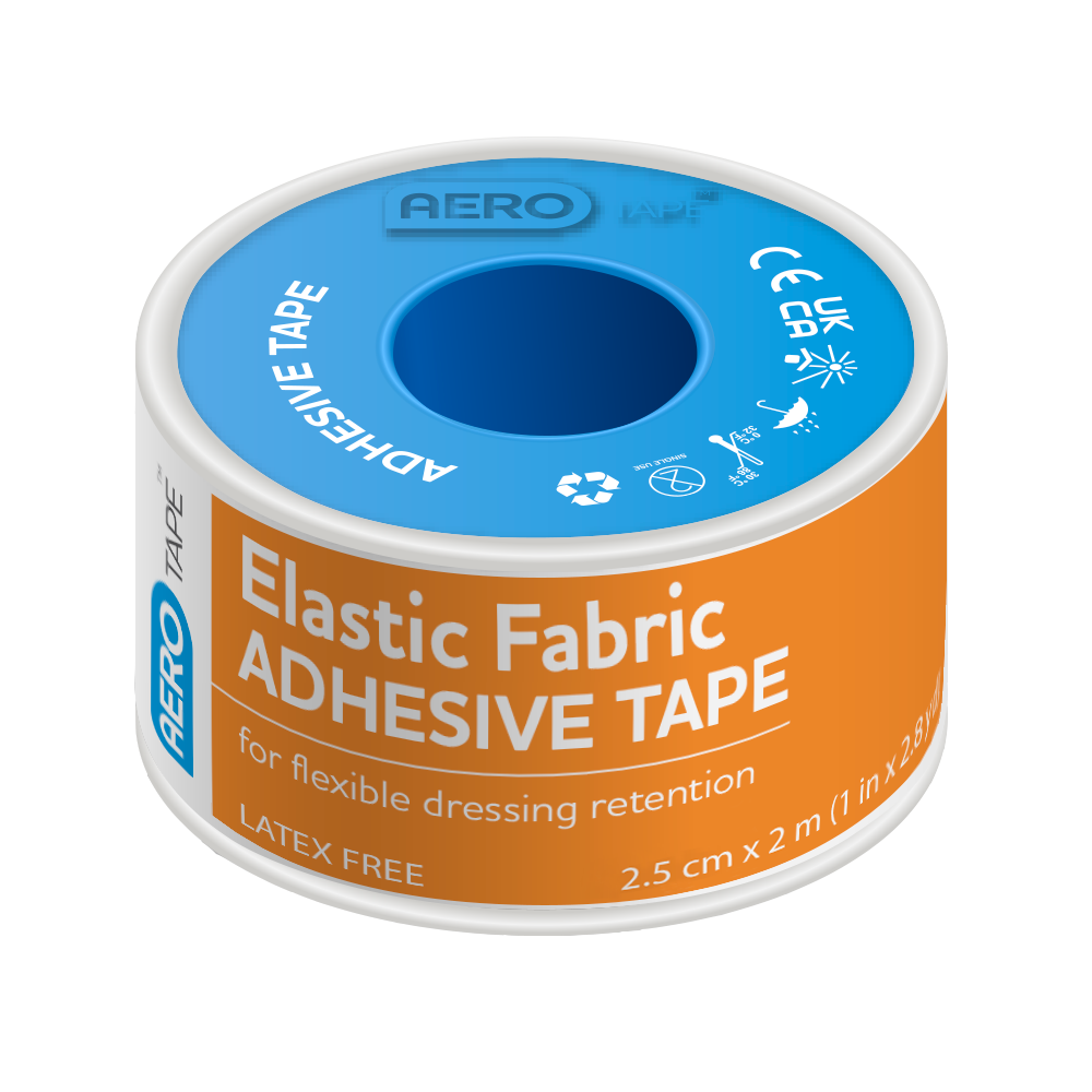 AEROTAPE Elastic Fabric Adhesive Tape 2.5cm x 2M