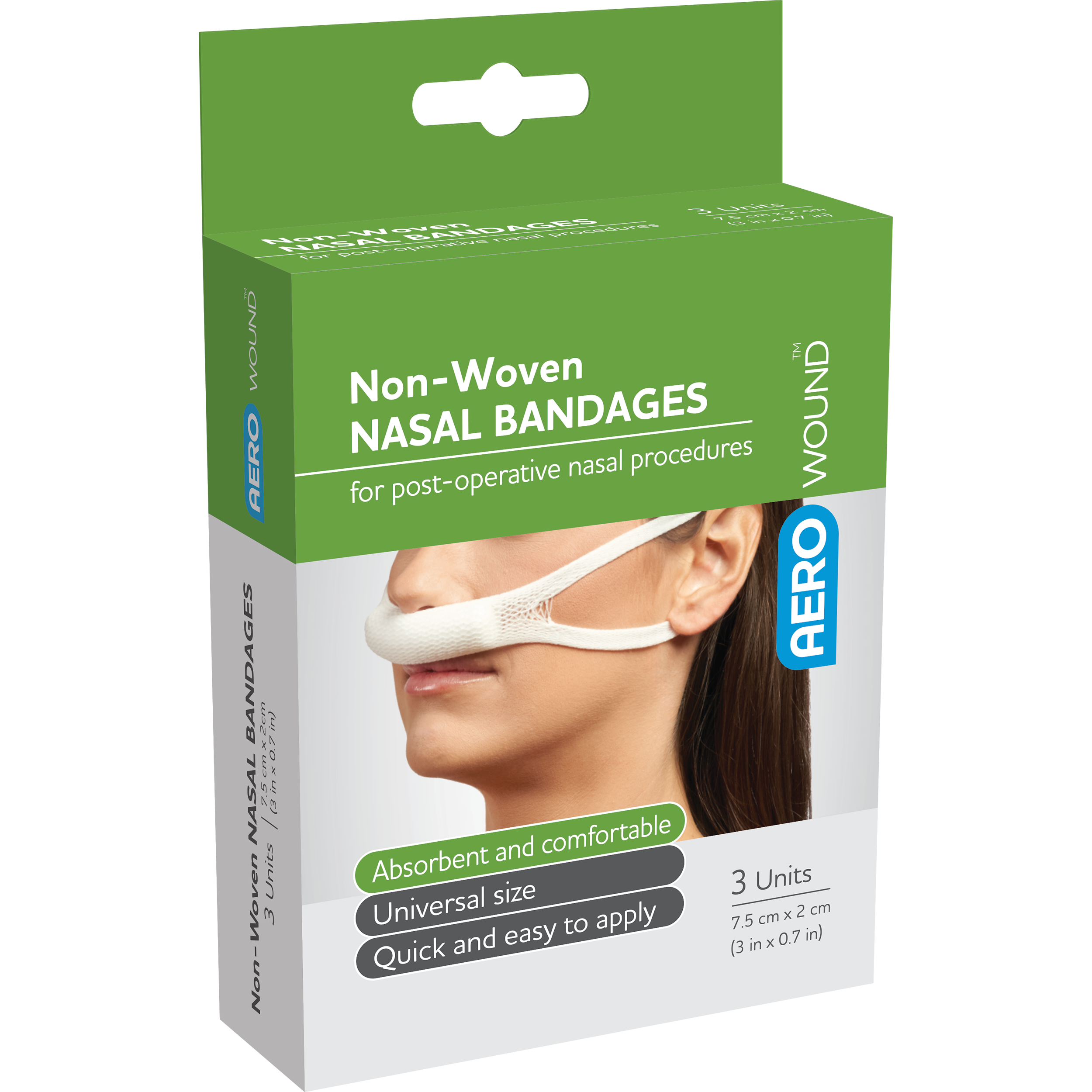 AEROWOUND Nasal Sling Bandage Box/3