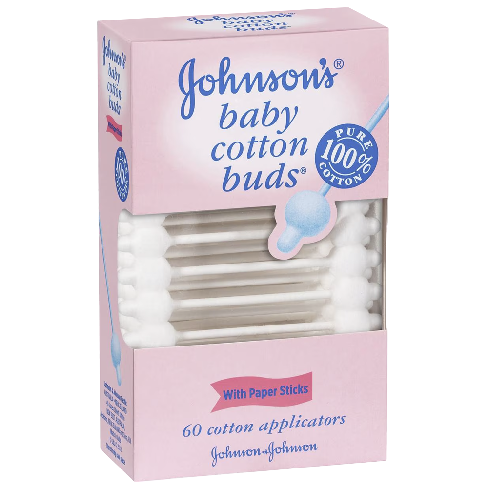 JOHNSON & JOHNSON Contour Cotton Tips Pack/60 Bag/60