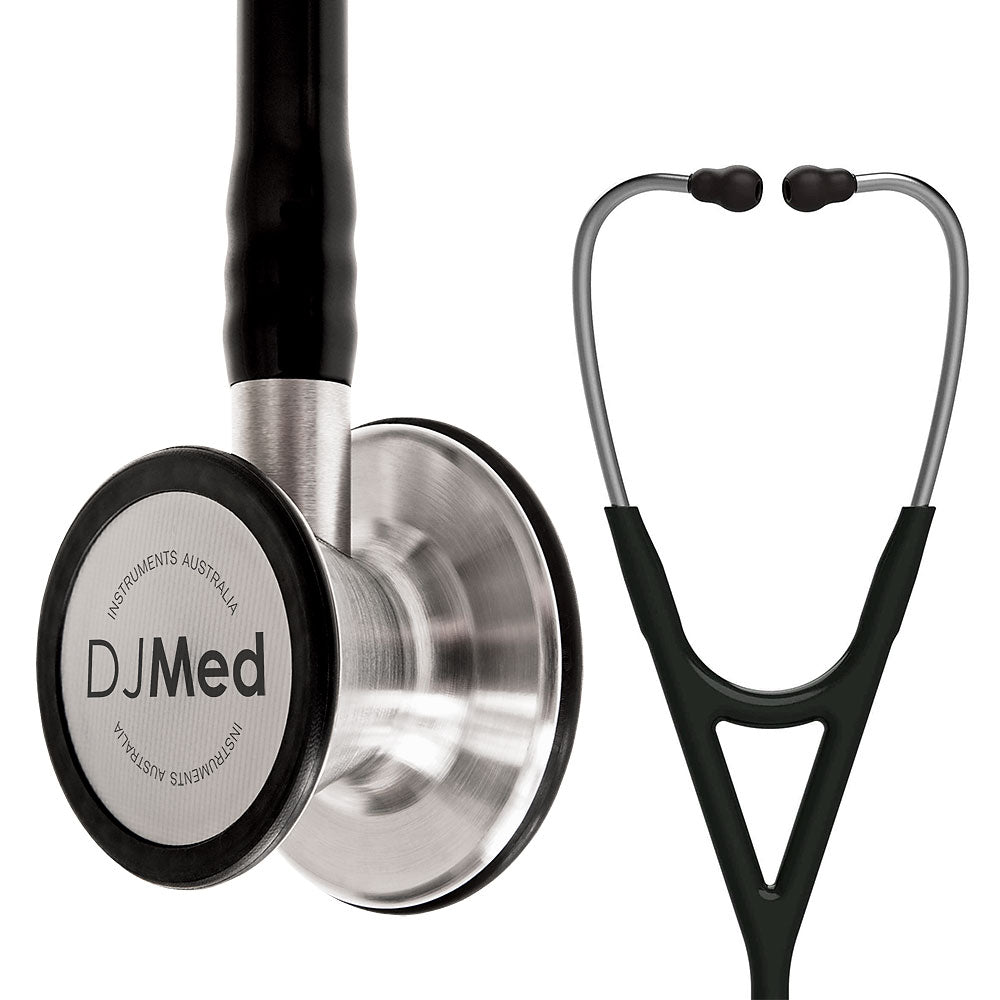 Cardiology Stethoscope, Dual Head - Black &amp