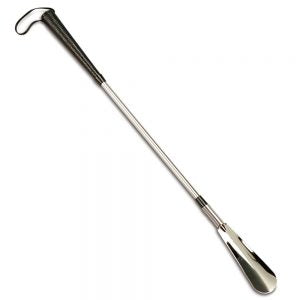 Chromed Shoe Horn with Spring