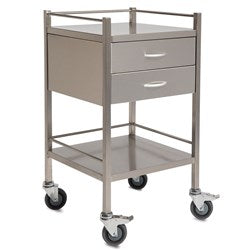 SQ Series 2 Drawer Dressing Trolley - 490 x 490