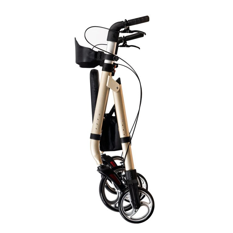 Tall & Strong Rollator, Heavy Duty Bariatric Mobility Walker - Champagne