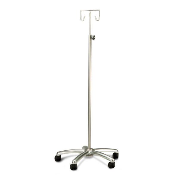 IV Stand Mobile with Alloy Base – 2 Hook