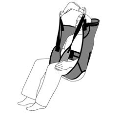 Care Sling With Head Support, Fabric - Medium