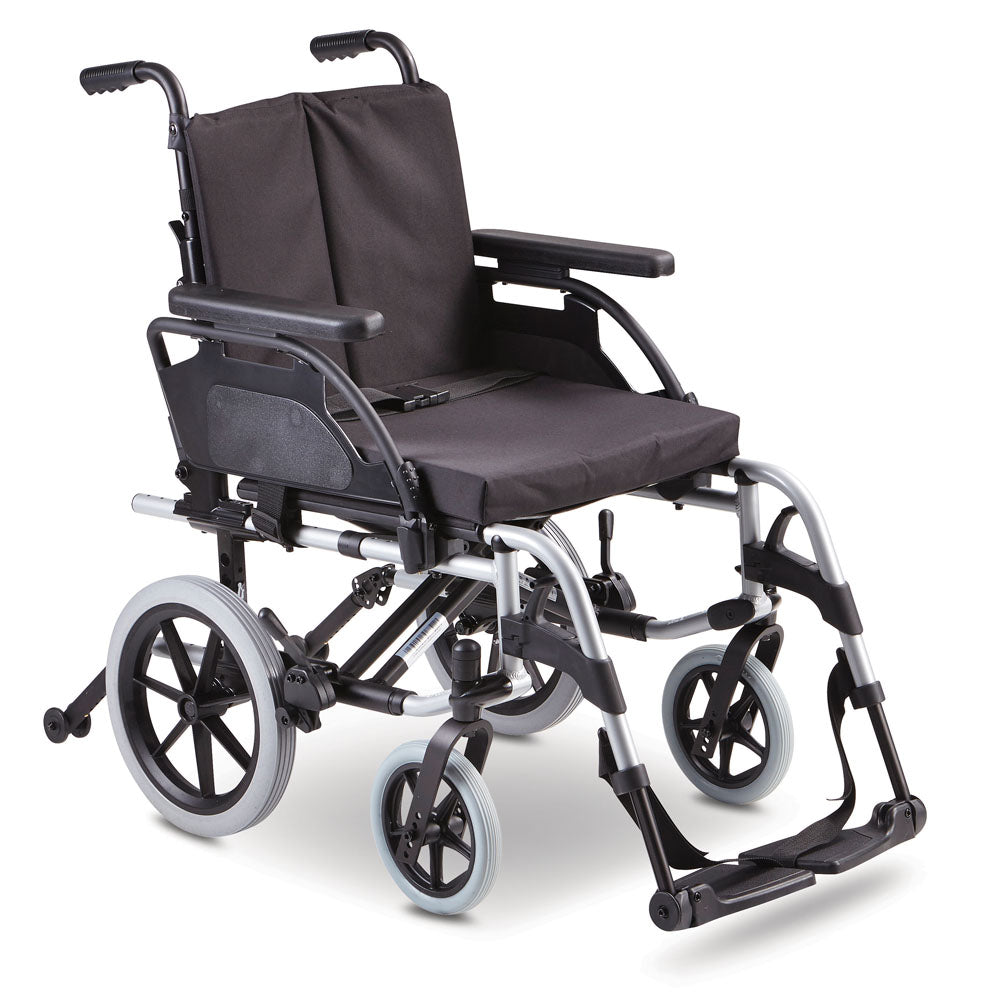 Breezy Basix Transit - Lightweight Folding Wheelchair - Attendant Propelled