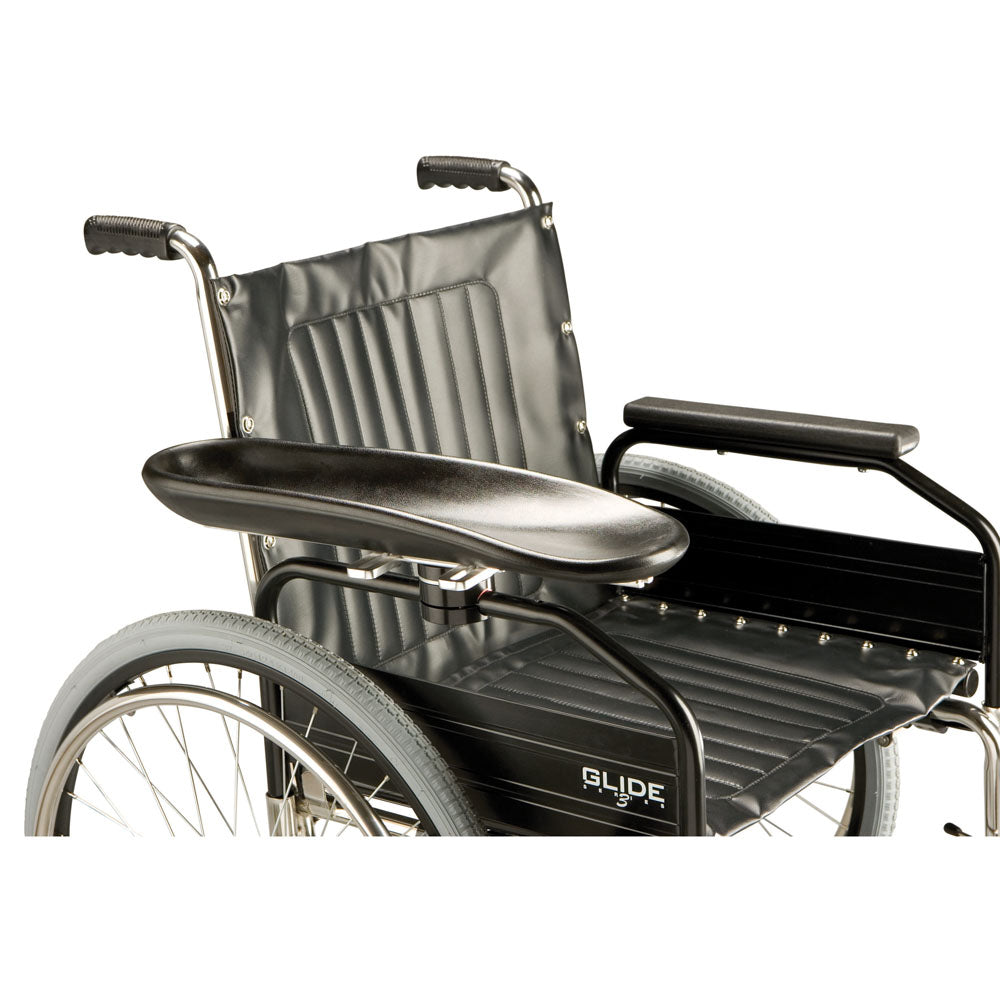 Glide Wheelchair Armrest Trough with Swivel mounting bracket