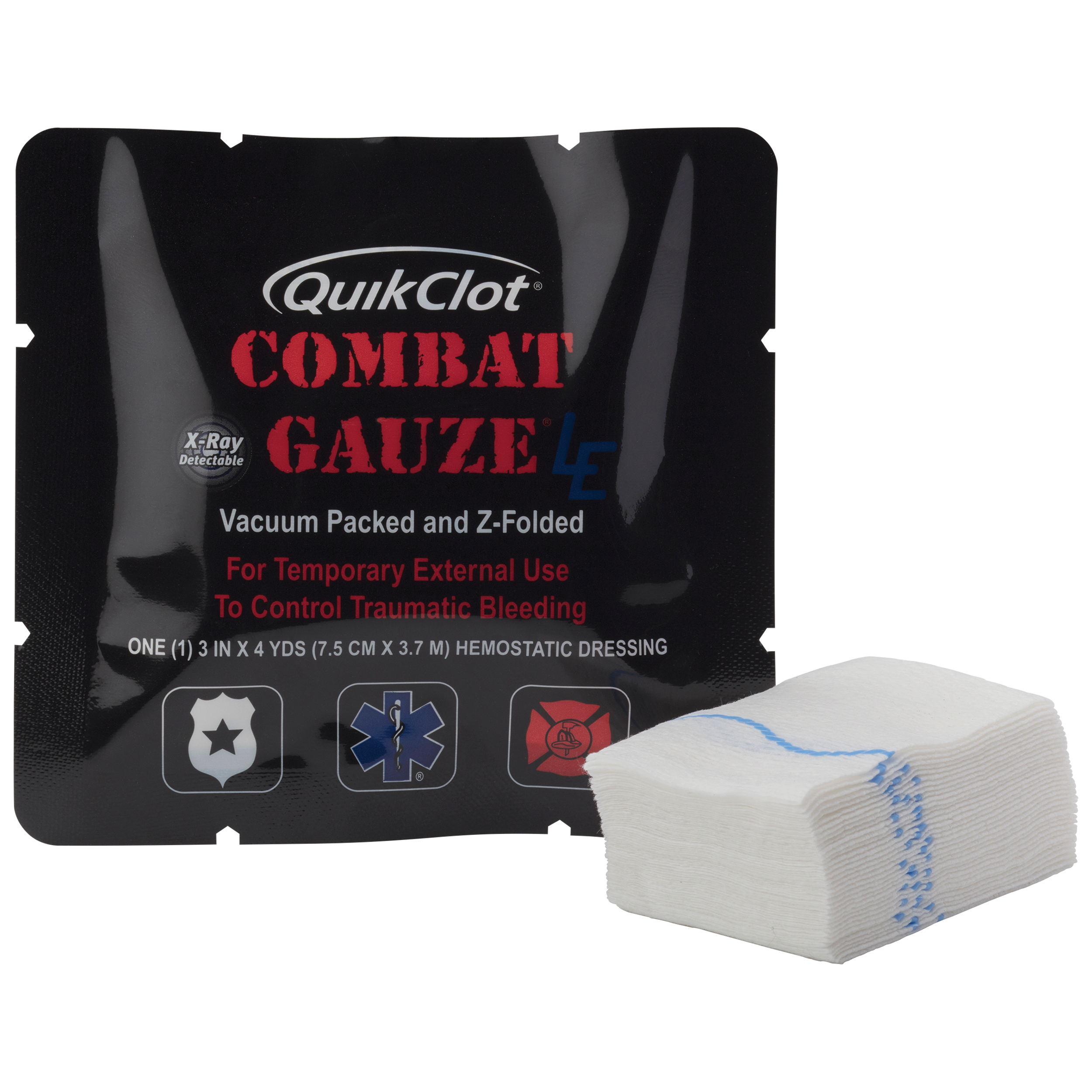 QUIKCLOT Haemostatic Combat Gauze 7.5cm x 3.65M