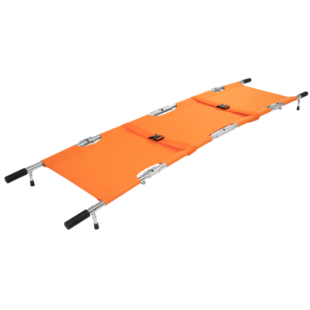 AERORESCUE Alloy Quad-Fold Emergency Pole Stretcher with Carry Case