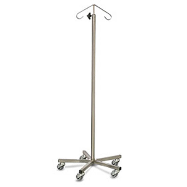 Stainless Steel IV Pole with weighted base