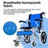 16 Lightweight Foldable Wheelchair Flat-Free Tires Handbrakes