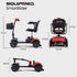 EQUIPMED Electric Mobility Scooter Portable Folding for Elderly Older Adult, SmartRider Black & Red