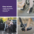 EQUIPMED 24 Inch Folding Wheelchair with Park Brakes, 136kg Capacity, 51cm Wide Seat, Black